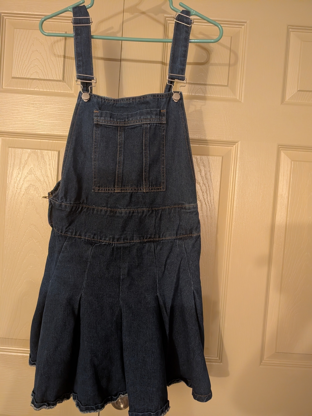 Denim Overall Skirt for Woman Dark Blue